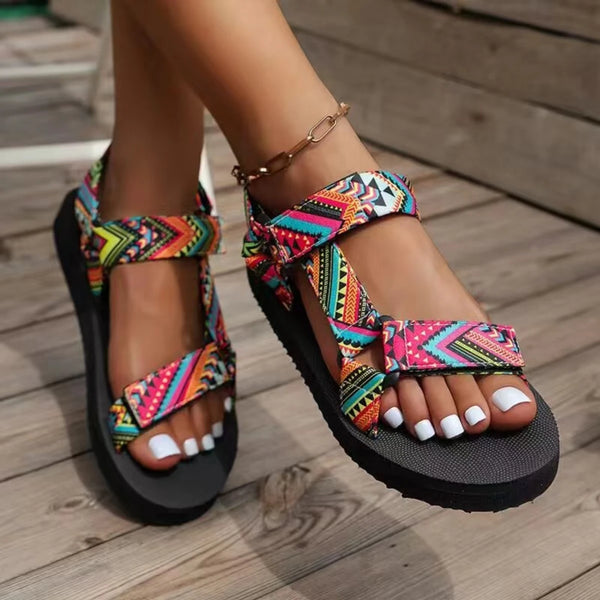 Cute Beach Sandals with Colourful Straps